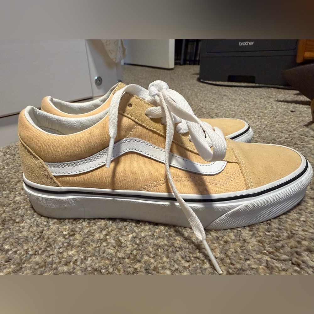 Vans Beige/Peachy Canvas Sneakers